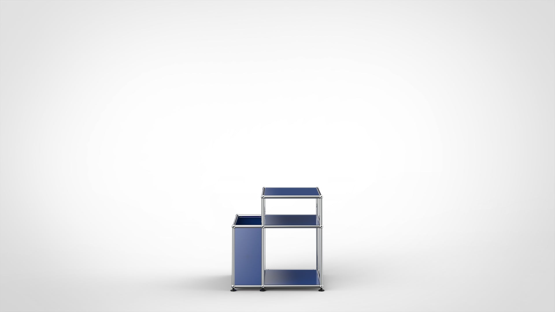SYSTEM 01 Classic Couchtisch Stahlblau 5011, Glänzend
