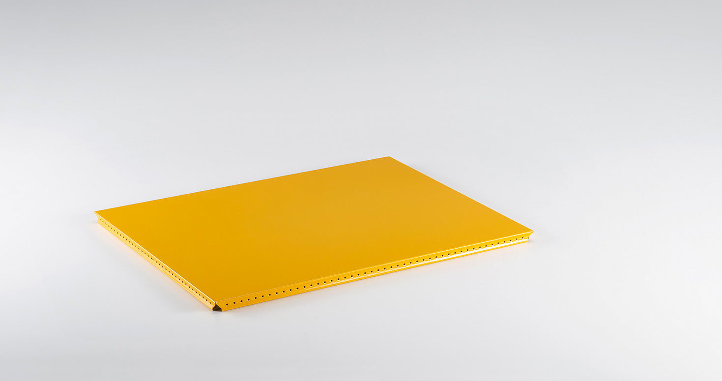Metallelement Außentablar für USM Haller 500x350 RAL 1004 Goldgelb
