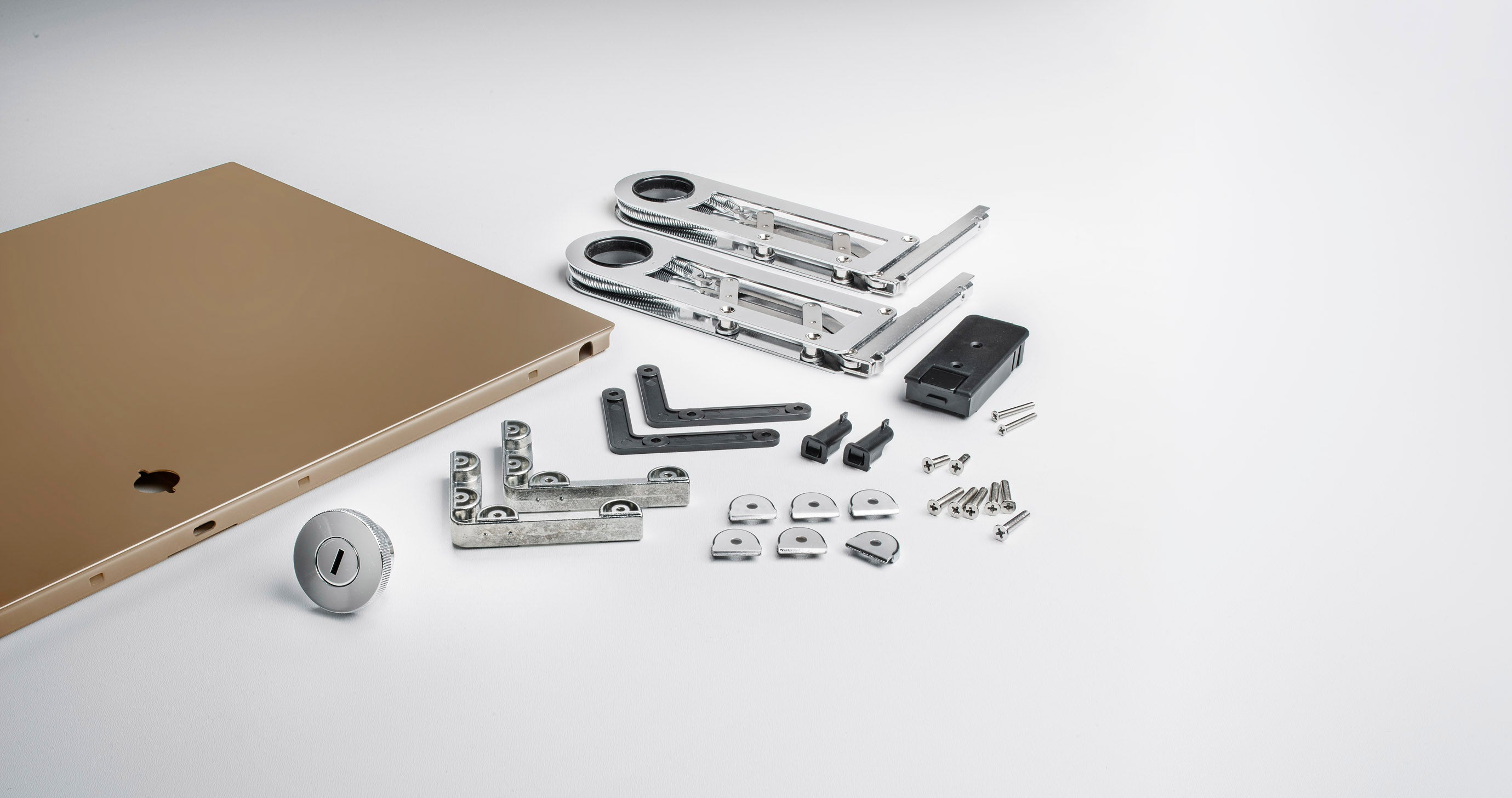 SYSTEM 01 Komplettset Klapptür Round shiny RAL 1019 Beige