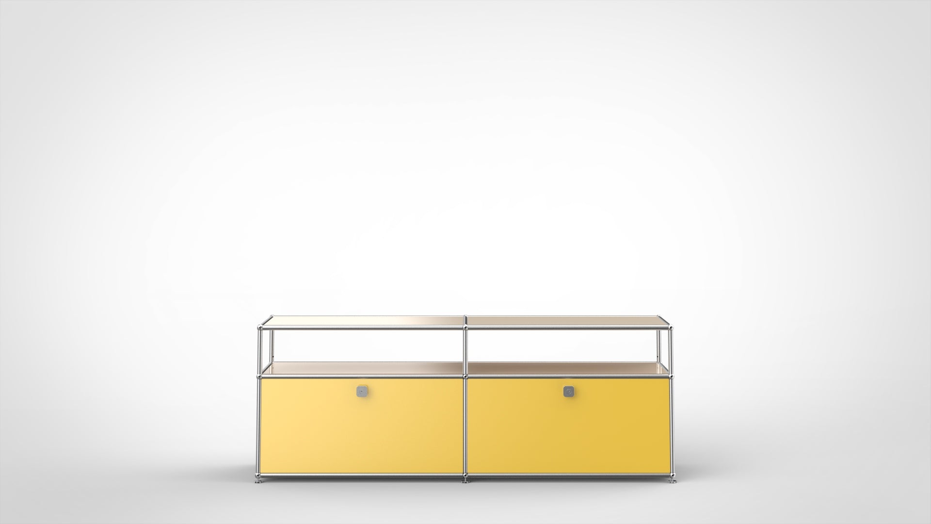 SYSTEM 01 Classic Sideboard mit Klapptüren, RAL 1004 Goldgelb, Matt
