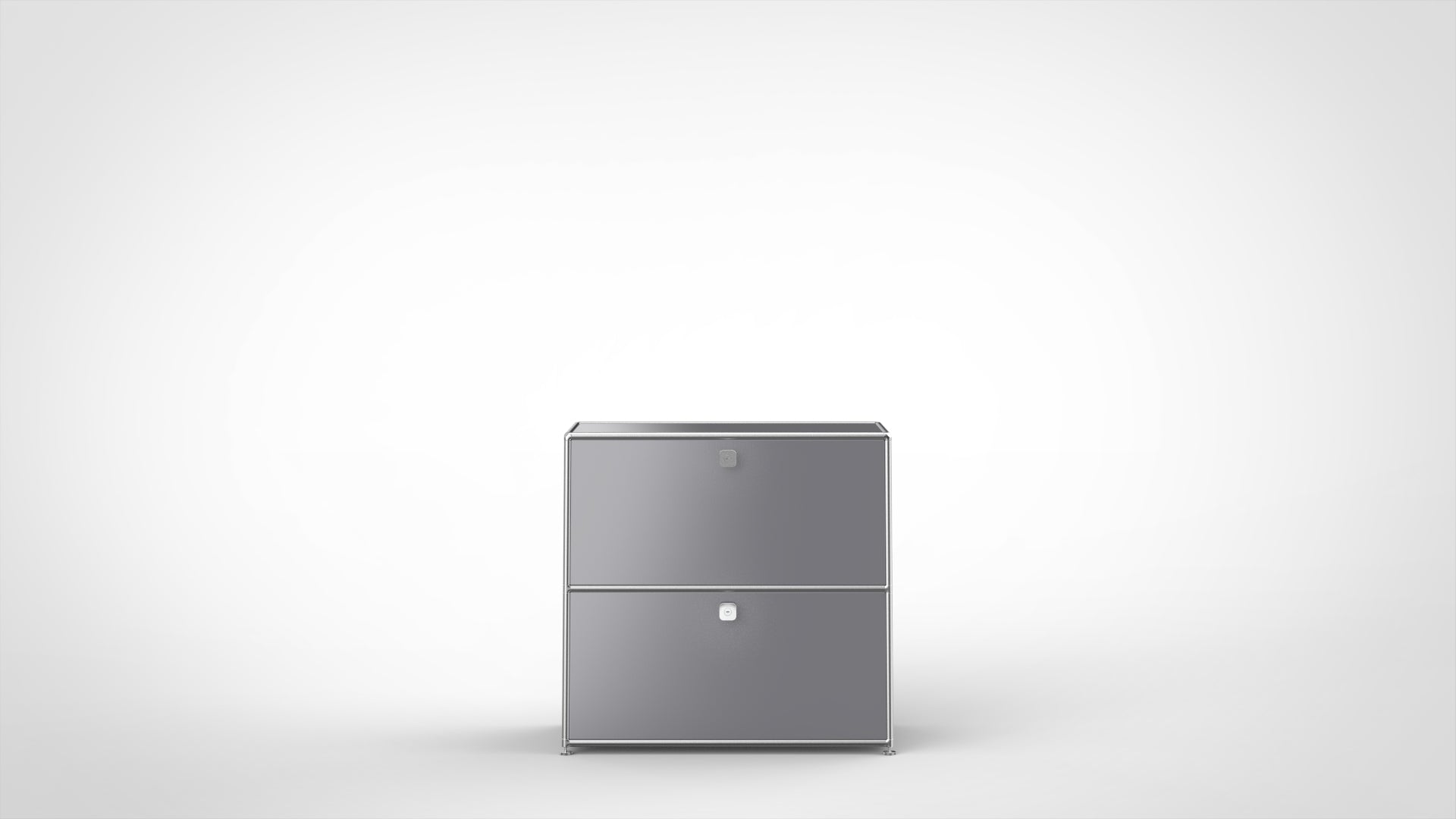 SYSTEM 01 Urban Regal mit Klapptüren, RAL 7005 Mittelgrau, Matt