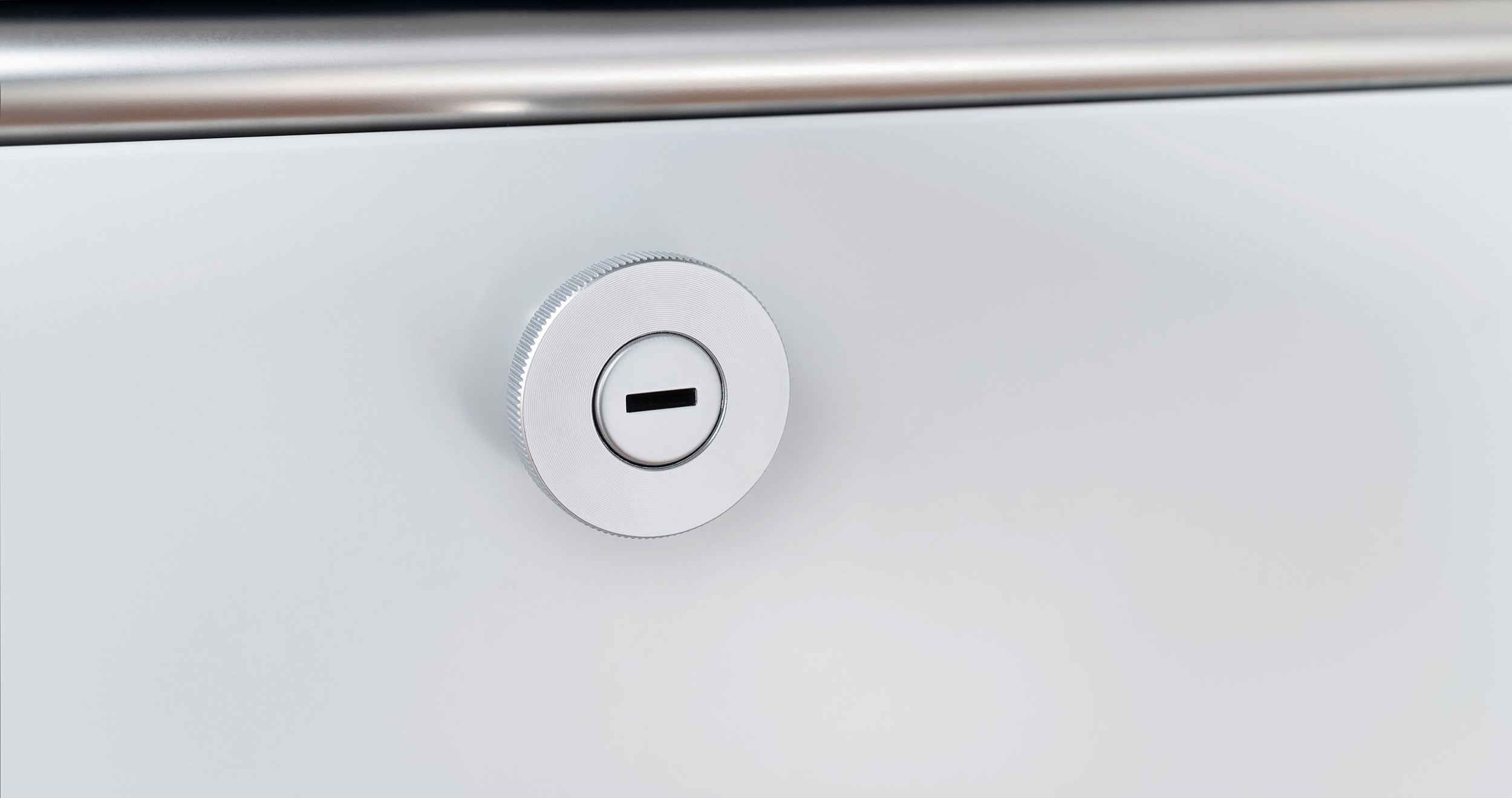 SYSTEM 01 Komplettset Klapptür Round matt RAL 9010 Reinweiß