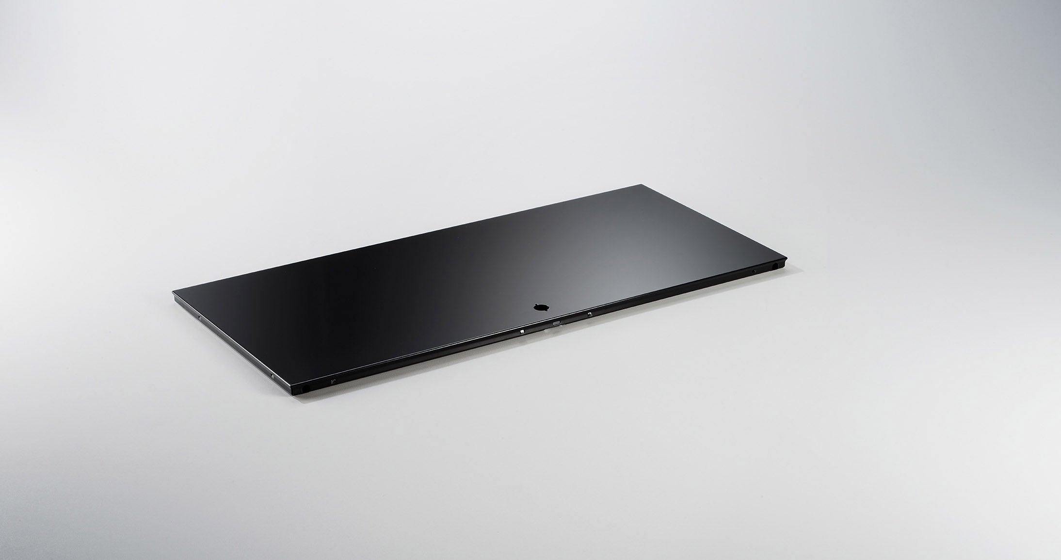 SYSTEM 01 Komplettset Klapptür Round shiny RAL 9011 Graphitschwarz mit Schloss