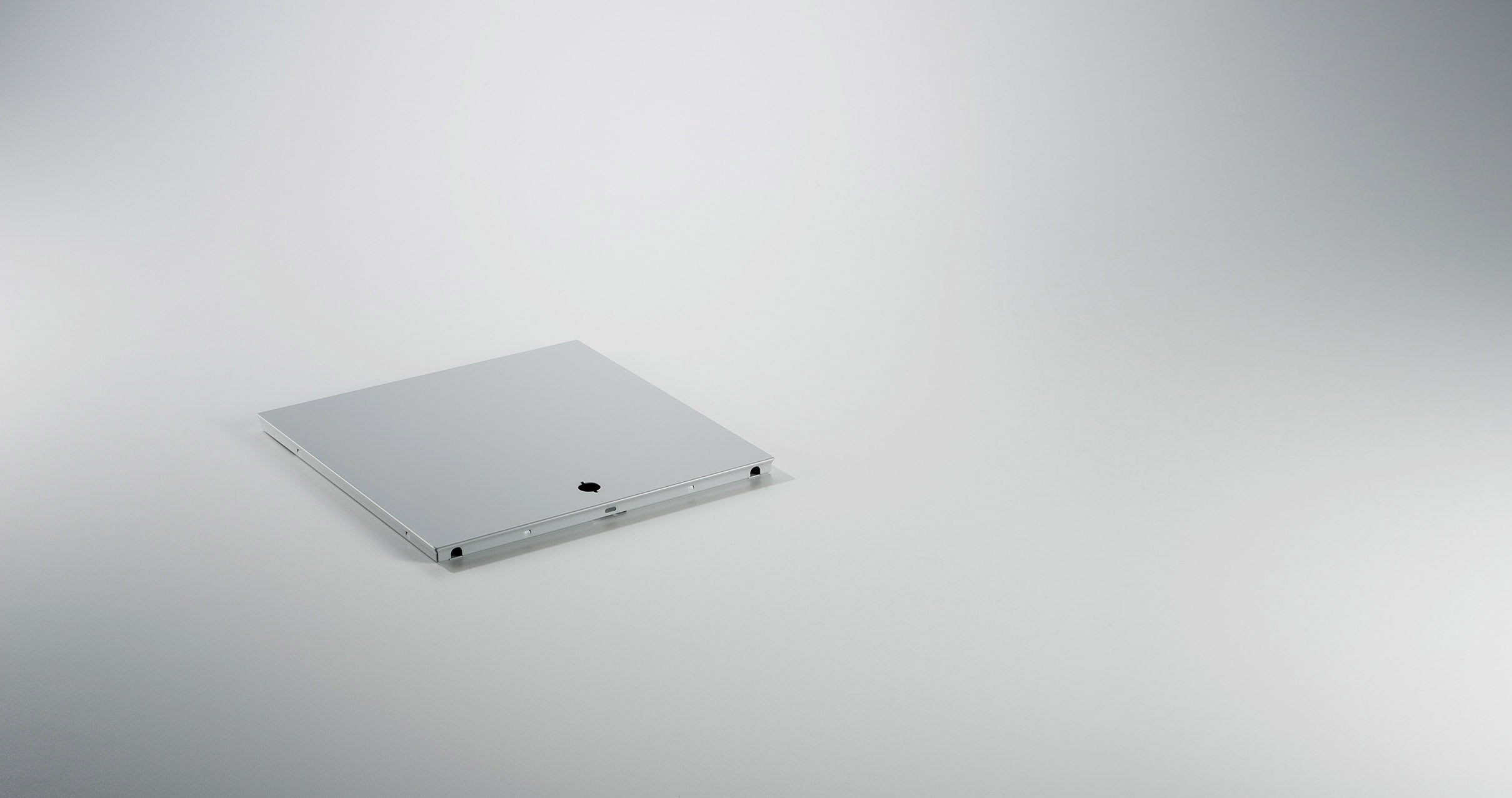 SYSTEM 01 Komplettset Klapptür Cube shiny RAL 7035 Lichtgrau mit Schloss