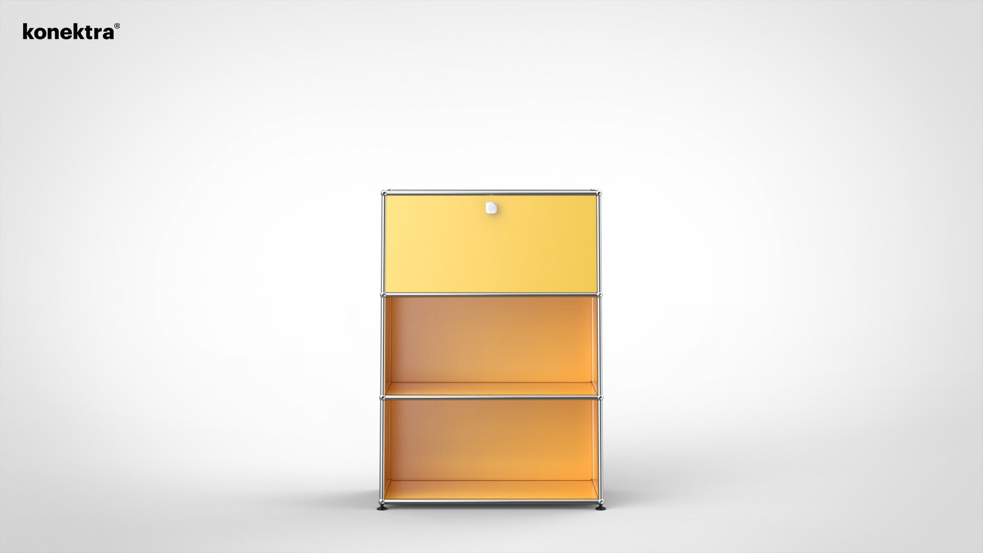 SYSTEM 01 Classic Highboard mit 1 Klapptür, RAL 1004 Goldgelb
