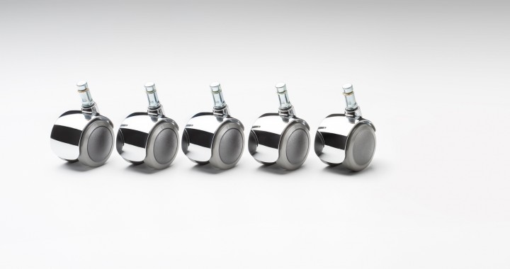 Set Vitra Lenkrolle für Eames-Produktreihe, weiche Lauffläche, 5 Stück