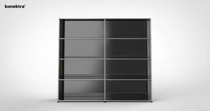 SYSTEM 01 Classic Office Shelf, RAL 9011 Graphite black
